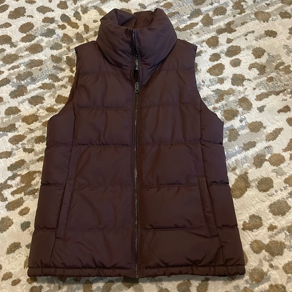Old Navy Maroon Quilted Puffer Vest